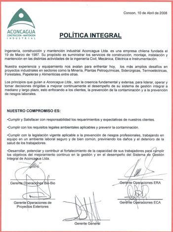 Docuemento Po&iacute;tica Integral